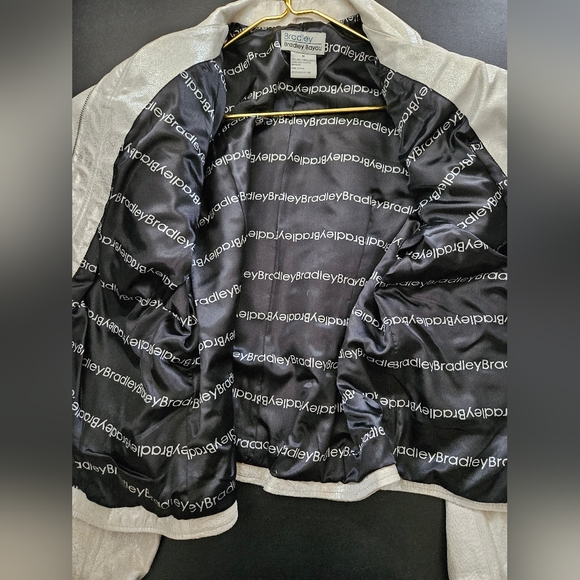 NWOT - Bradley Bayou Leather Metallic Cream Biker Jacket - Size 1X - Picture 11 of 11